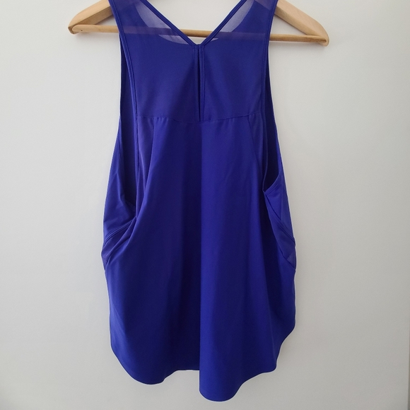 Women's UA electric blue workout top-Small - Picture 2 of 3